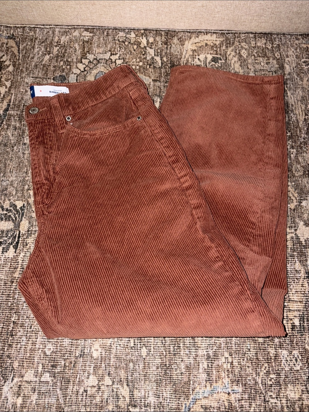Old Navy Brown Corduroy Barrel Leg Pants